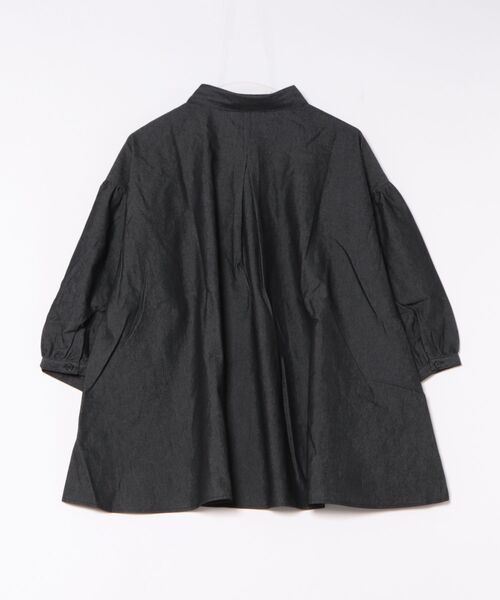 ScoLar（スカラー）の「ScoLar(スカラー) タイガー柄切替デニムシャツ（シャツ/ブラウス・レディース・ブラック・MEDIUM）」の5枚目の写真