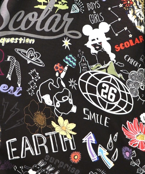 ScoLar（スカラー）の「ScoLar(スカラー) タイガー柄切替デニムシャツ（シャツ/ブラウス・レディース・ブラック・MEDIUM）」の4枚目の写真