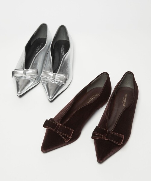 BEAUTY&YOUTH UNITED ARROWS（ビューティーアンドユースユナイテッドアローズ）の「メタリック リボン Vカット フラットシューズ（パンプス・レディース・シルバー・36/36h/37/37h）」の5枚目の写真