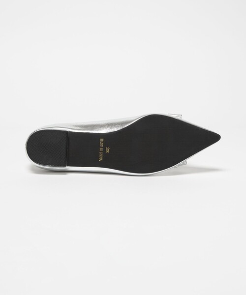 BEAUTY&YOUTH UNITED ARROWS（ビューティーアンドユースユナイテッドアローズ）の「メタリック リボン Vカット フラットシューズ（パンプス・レディース・シルバー・36/36h/37/37h）」の11枚目の写真