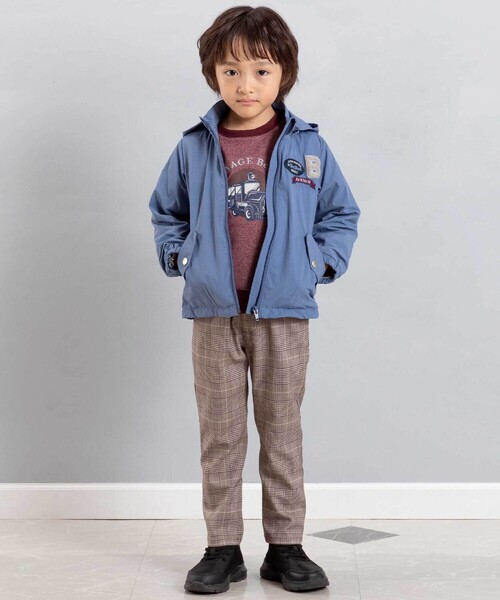 BeBe(ベベ)の「トレインプリントメランジトレーナー(スウェット・キッズ・ボルドー/ネイビー・120cm/140cm/130cm/150cm)」の7枚目の写真