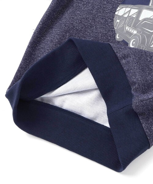 BeBe(ベベ)の「トレインプリントメランジトレーナー(スウェット・キッズ・ボルドー/ネイビー・120cm/140cm/130cm/150cm)」の18枚目の写真