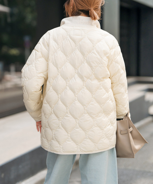 Spick & Span（スピックアンドスパン）の「TAION / タイオン *Spick別注キルティングブルゾン（ダウンジャケット/コート・レディース・ベージュ/ホワイト/キャメル/ブラック・FREE）」の13枚目の写真