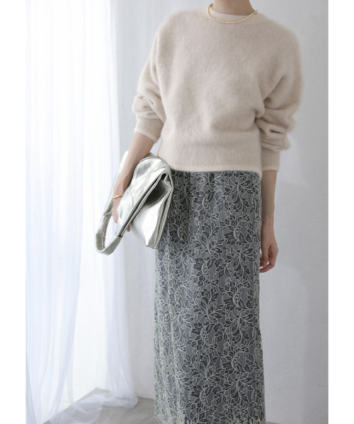 La TOTALITE（ラトータリテ）の「《WEB限定》マキシレースタイトスカート（スカート・レディース・ブラック/パープル・38/36）」の11枚目の写真