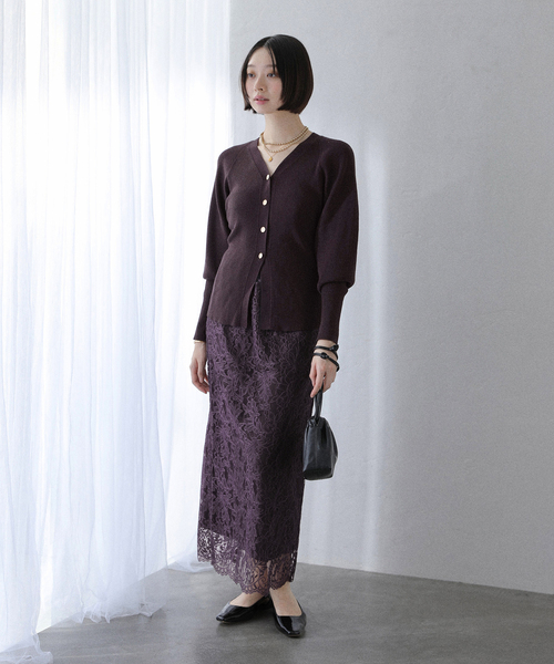 La TOTALITE（ラトータリテ）の「《WEB限定》マキシレースタイトスカート（スカート・レディース・ブラック/パープル・38/36）」の14枚目の写真