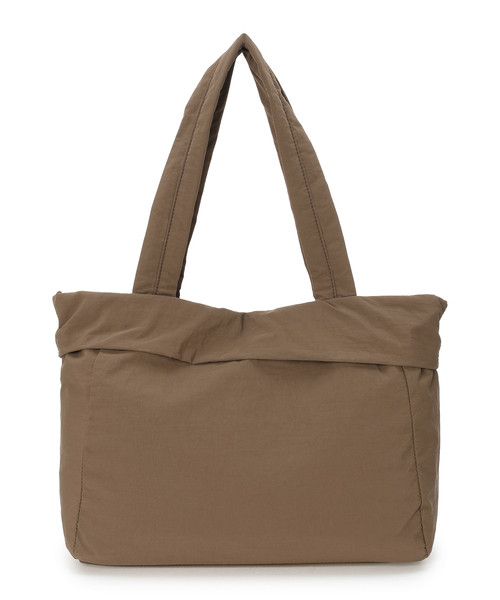 A/C DESIGN BY ALPHA CUBIC（エーシーデザインバイアルファキュービック）の「ビット2WAYバッグ【A4・ノートパソコン・タブレット収納可能・ショルダーストラップ付】（トートバッグ・レディース・ベージュ/ブラック・フリー）」の4枚目の写真