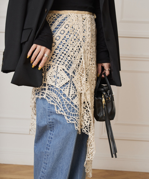 アシメレースラップスカート（スカート）｜IENA LA BOUCLE