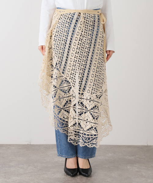 IENA LA Boucle アシンメトリー巻きスカート アシメレースラップスカート（スカート）｜IENA LA BOUCLE