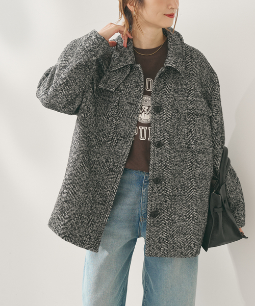 Spick & Span（スピックアンドスパン）の「ツイードCPOブルゾン（ブルゾン・レディース・マルチ・38/36）」の5枚目の写真