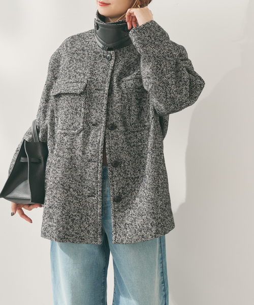 Spick & Span（スピックアンドスパン）の「ツイードCPOブルゾン（ブルゾン・レディース・マルチ・38/36）」の2枚目の写真