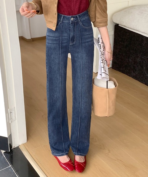 セール】【大きいサイズ有/細見えライン/美脚強調】センターシーム