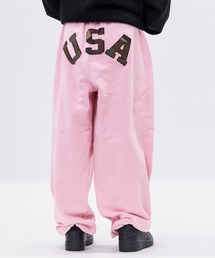 【13】カモ柄アップリケ ピグメントスウェットパンツ