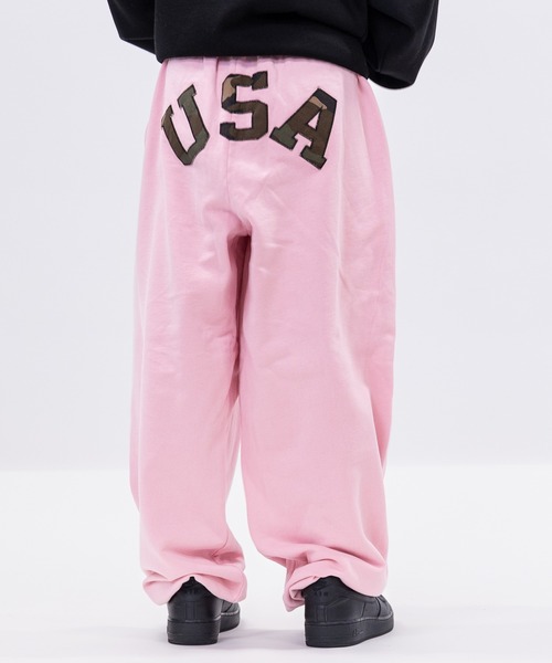 JOHN'S CLOSET(ジョンズクローゼット)の「【13】カモ柄アップリケ ピグメントスウェットパンツ(スウェットパンツ・メンズ・ネイビー/ピンク/チャコールグレー・MEDIUM/LARGE)」の3枚目の写真