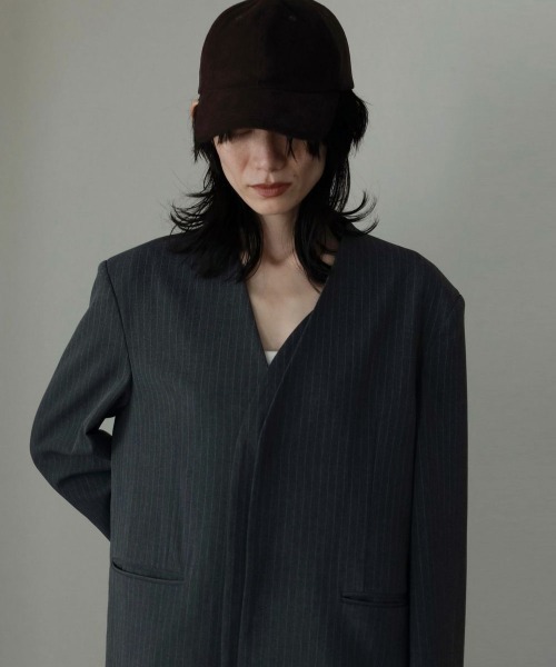 anuke(アンヌーク)の「anuke Collarless Over Jacket(その他アウター・レディース・ダークグレー/グレー・36/38)」の10枚目の写真