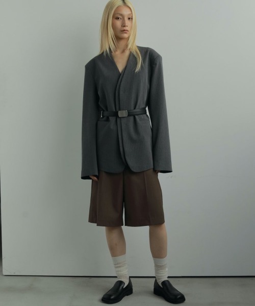 anuke(アンヌーク)の「anuke Collarless Over Jacket(その他アウター・レディース・ダークグレー/グレー・36/38)」の15枚目の写真