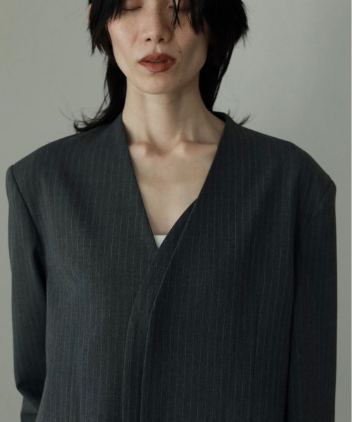 anuke(アンヌーク)の「anuke Collarless Over Jacket(その他アウター・レディース・ダークグレー/グレー・36/38)」の11枚目の写真