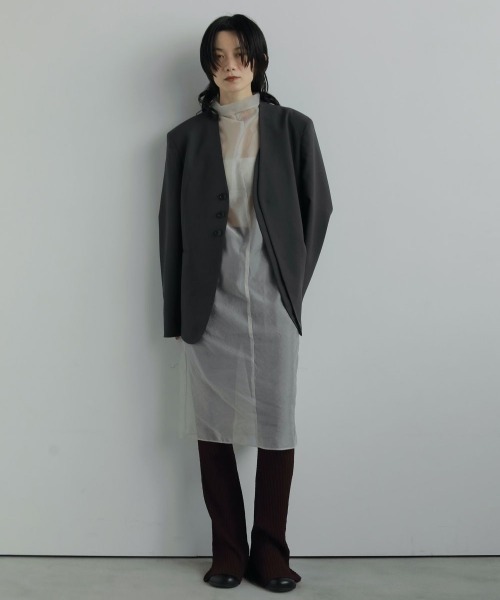 anuke(アンヌーク)の「anuke Collarless Over Jacket(その他アウター・レディース・ダークグレー/グレー・36/38)」の17枚目の写真