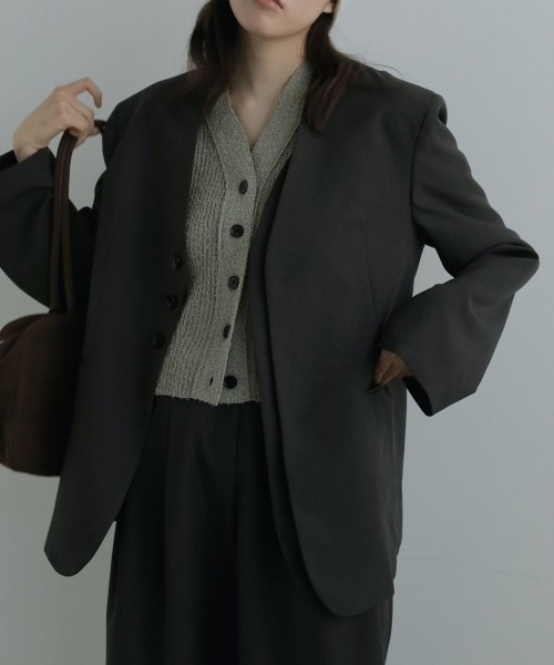 新品　anuke アンヌーク Collarless Over Jacket ànuke online store（アンヌーク） / Collarless Over