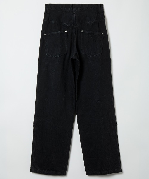 soduk リブパンツ セール】dots work denim trousers（デニムパンツ）｜soduk（スドーク