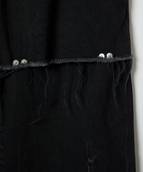 soduk（スドーク）の「dots work denim trousers（デニムパンツ・レディース・ブラック/ブルー・SMALL/MEDIUM）」の9枚目の写真