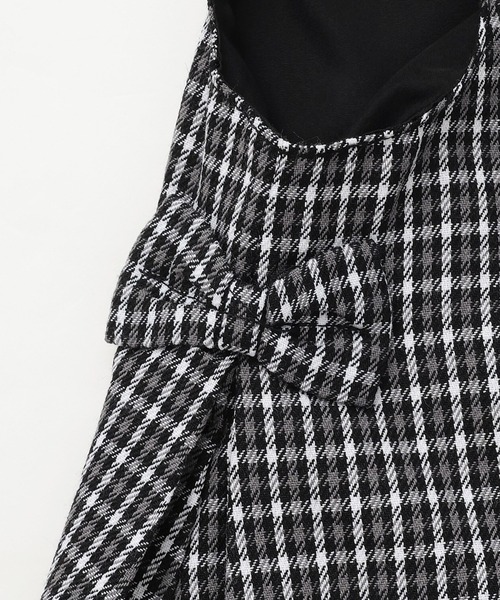 KP（ケーピー）の「音符刺シュウ チェックジャンパースカート（ジャンパースカート・キッズ・ブラック/ブラウン・90cm/110cm/100cm/120cm/130cm/140cm/150cm/160cm）」の9枚目の写真