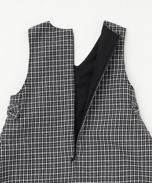 KP（ケーピー）の「音符刺シュウ チェックジャンパースカート（ジャンパースカート・キッズ・ブラック/ブラウン・90cm/110cm/100cm/120cm/130cm/140cm/150cm/160cm）」の13枚目の写真