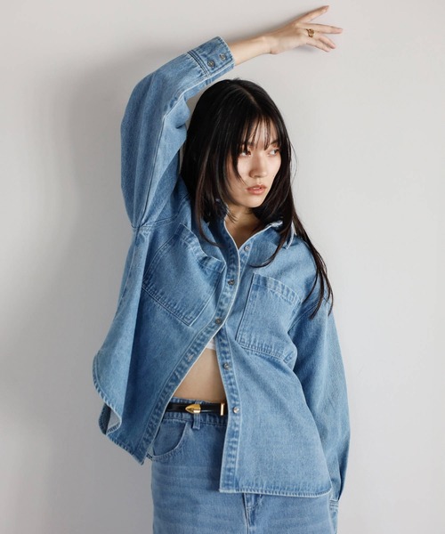 セール】【動画あり】basic denim shirt / ベーシックデニムシャツ