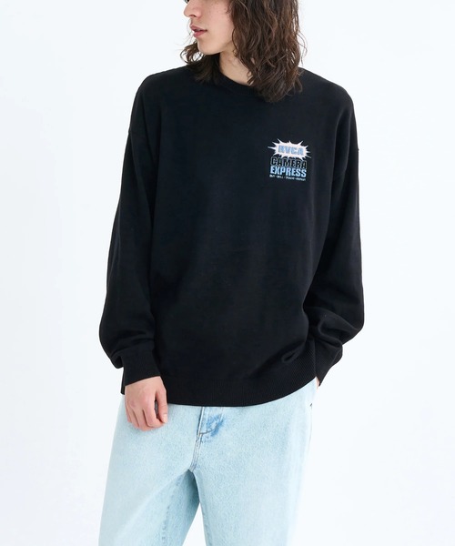 RVCA(ルーカ)の「RVCA メンズ CAMERA EXPRESS KNIT セーター 【2025年秋冬モデル】 @autumn/ルーカバックデザインニット(ニット/セーター・メンズ・ブラック/ホワイト・SMALL/MEDIUM/LARGE/X-LARGE)」の6枚目の写真