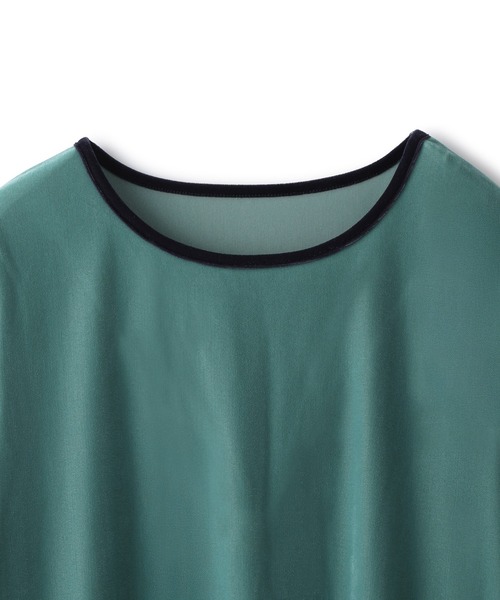 le cercle ADAM ET ROPE'(ルセルクルアダムエロペ)の「シアーベロアパイピングプルオーバー(Tシャツ/カットソー・レディース・ホワイト系その他2/ブラウン系その他/グリーン系その他/ピンク系その他2・FREE)」の6枚目の写真
