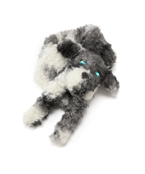 Casselini(キャセリーニ)の「Casselini(キャセリーニ)【AlleyTokyo×Casselini】ボサ犬ちゃんティペット(マフラー・レディース・グレー/ベージュ・FREE)」の8枚目の写真