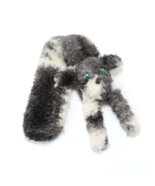 Casselini(キャセリーニ)の「Casselini(キャセリーニ)【AlleyTokyo×Casselini】ボサ犬ちゃんティペット(マフラー・レディース・グレー/ベージュ・FREE)」の13枚目の写真