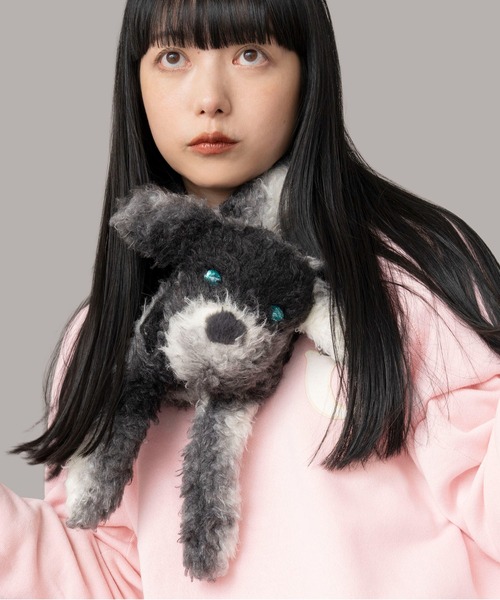 Casselini(キャセリーニ)の「Casselini(キャセリーニ)【AlleyTokyo×Casselini】ボサ犬ちゃんティペット(マフラー・レディース・グレー/ベージュ・FREE)」の20枚目の写真