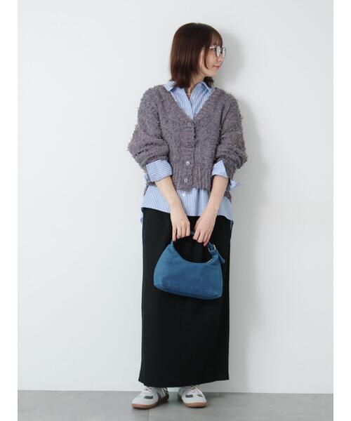 Te chichi TERRASSE（テチチテラス）の「Vネックチュールフリンジカーディガン（カーディガン/ボレロ・レディース・オフホワイト/グレー/ブラック・F）」の8枚目の写真