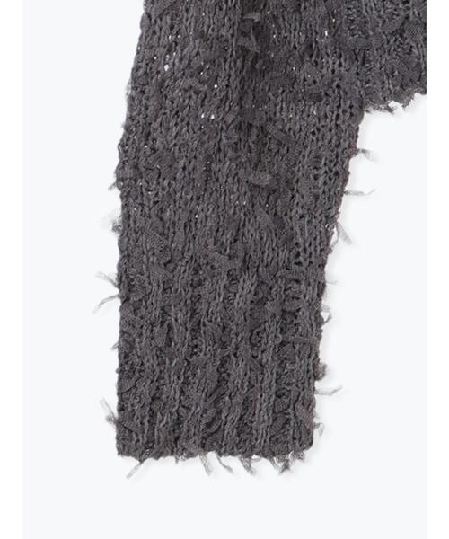 Te chichi TERRASSE（テチチテラス）の「Vネックチュールフリンジカーディガン（カーディガン/ボレロ・レディース・オフホワイト/グレー/ブラック・F）」の16枚目の写真