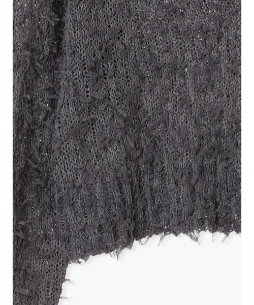 Te chichi TERRASSE（テチチテラス）の「Vネックチュールフリンジカーディガン（カーディガン/ボレロ・レディース・オフホワイト/グレー/ブラック・F）」の17枚目の写真