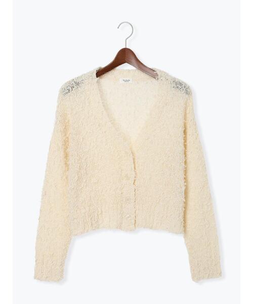 Te chichi TERRASSE（テチチテラス）の「Vネックチュールフリンジカーディガン（カーディガン/ボレロ・レディース・オフホワイト/グレー/ブラック・F）」の20枚目の写真