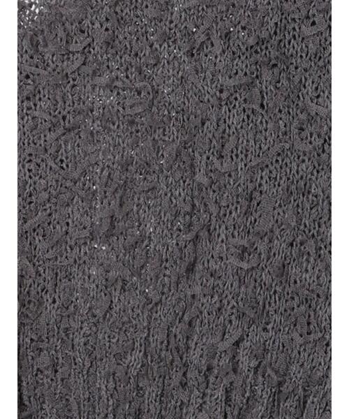 Te chichi TERRASSE（テチチテラス）の「Vネックチュールフリンジカーディガン（カーディガン/ボレロ・レディース・オフホワイト/グレー/ブラック・F）」の7枚目の写真