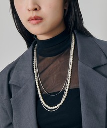 GOLDY（ゴールディ）の「パール × チェーン マルチ レイヤード ロング ネックレス（ネックレス）」
