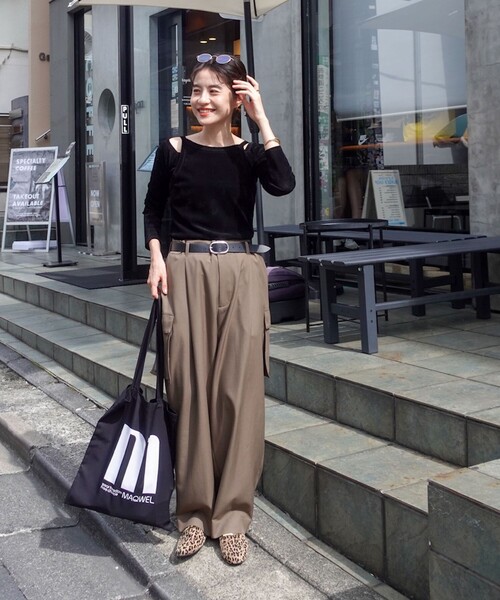 MAQWEL(マクウェル)の「【MAQWEL/マクウェル】TOTE BAG(トートバッグ・レディース・ボルドー/ブラック/キナリ・FREE)」の17枚目の写真