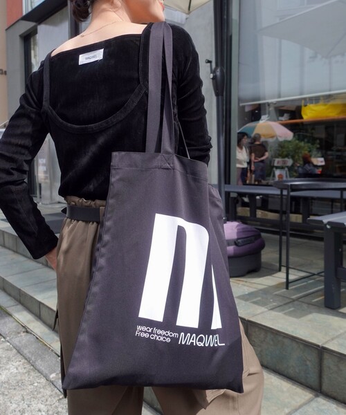 MAQWEL(マクウェル)の「【MAQWEL/マクウェル】TOTE BAG(トートバッグ・レディース・ボルドー/ブラック/キナリ・FREE)」の19枚目の写真