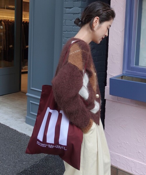 MAQWEL(マクウェル)の「【MAQWEL/マクウェル】TOTE BAG(トートバッグ・レディース・ボルドー/ブラック/キナリ・FREE)」の7枚目の写真