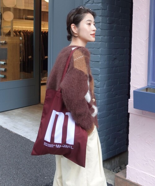 MAQWEL(マクウェル)の「【MAQWEL/マクウェル】TOTE BAG(トートバッグ・レディース・ボルドー/ブラック/キナリ・FREE)」の8枚目の写真