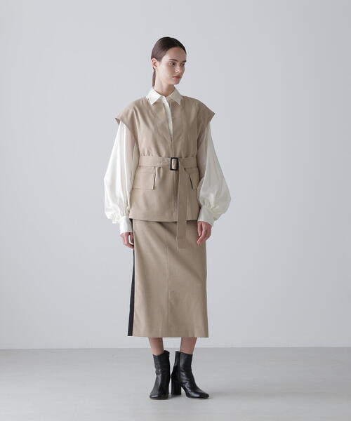 ADORE(アドーア)の「ドライハイブリッドブラウス(シャツ/ブラウス・レディース・ブラック/ベージュ・38)」の16枚目の写真