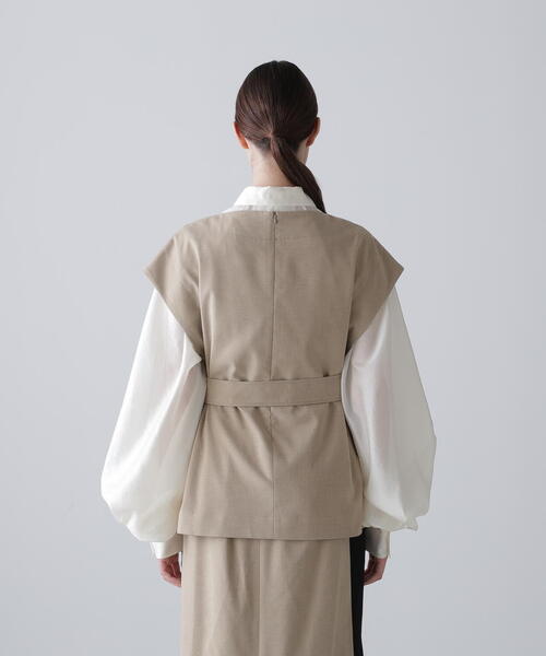 ADORE(アドーア)の「ドライハイブリッドブラウス(シャツ/ブラウス・レディース・ブラック/ベージュ・38)」の18枚目の写真