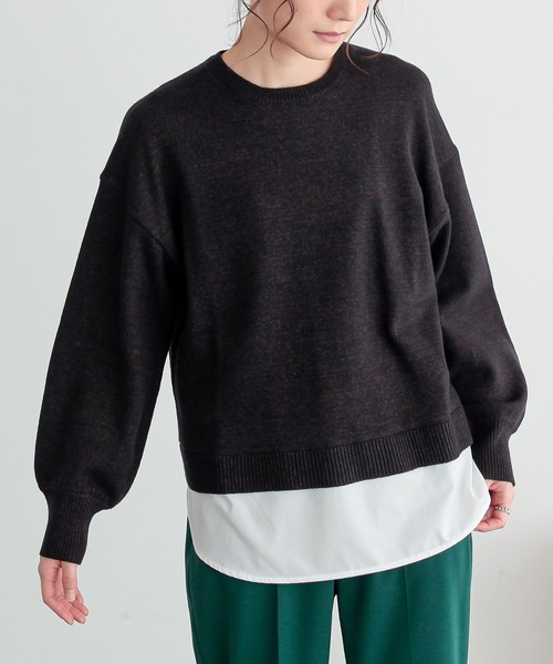 n'OrLABEL（ノアールレーベル）の「裾レイヤード風メランジニット（ニット/セーター・レディース・レッド系その他/ブラック系その他/ネイビー・2/1）」の18枚目の写真