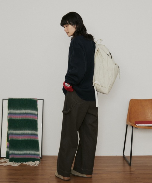 MERLOT（メルロー）の「オーバーサイズジャガードドッグニット（ニット/セーター・レディース・グレー/ネイビー・FREE）」の9枚目の写真