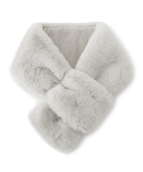 grove（グローブ）の「フェイクファー差し込みティペット（ストール/ショール・レディース・ライトベージュ/ブラウン系その他2/ベージュ系その他3/グレー・00）」の2枚目の写真