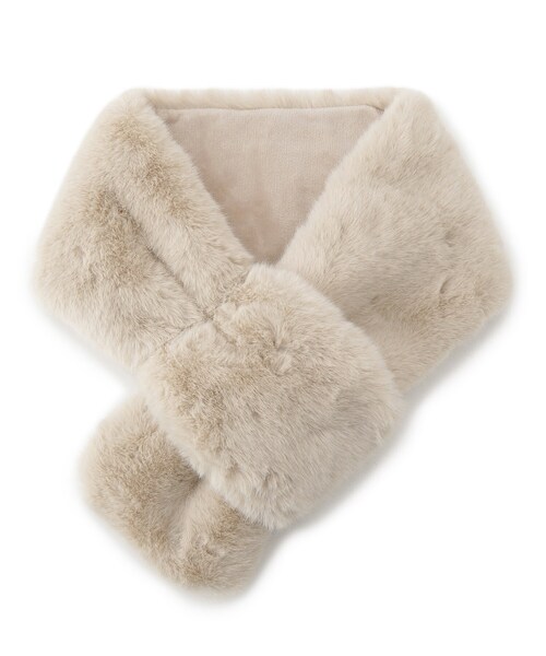 grove（グローブ）の「フェイクファー差し込みティペット（ストール/ショール・レディース・ライトベージュ/ブラウン系その他2/ベージュ系その他3/グレー・00）」の10枚目の写真