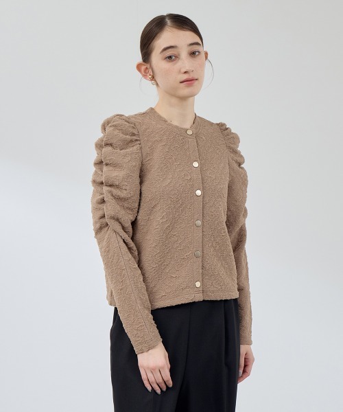 QUEENS COURT（クイーンズコート）の「フクレチュールJQDカーディッシュジャケット≪手洗い可能≫（ダウンジャケット/コート・レディース・ブラック/ベージュ・M）」の10枚目の写真