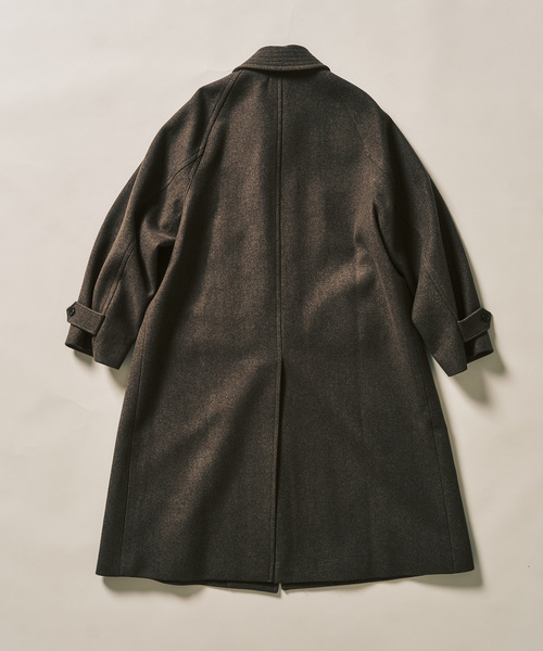 417 EDIFICE(フォーワンセブンエディフィス)の「ANOTHER OFFICE 417別注 Voyager Bold Balmacaan Coat バルマカーンコート(ステンカラーコート・メンズ・ブラウン・1/2/3)」の4枚目の写真
